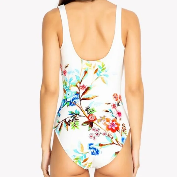 Johnny Was "Lei" Floral One Piece Swimsuit*2X
